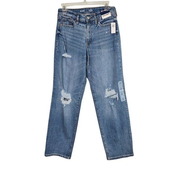 Old Navy Denim - NWT OLD NAVY O.G. Loose Wide Leg Jeans MEDIUM WASH BLUE size 4 High Rise Classic